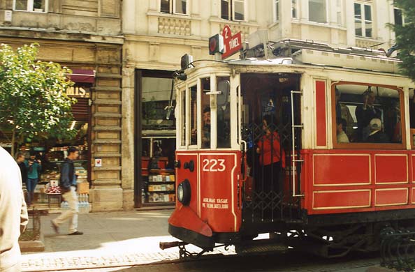 173-Tram car on Istiklal Caddesi
